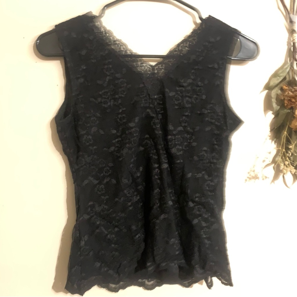 Black lace tank top